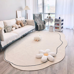 INS Irregular Floor Mat Large Area Rugs for Living Room Nordic Plush Carpets Soft Kids Play Mat Non-slip Bedroom Bedside Rugs