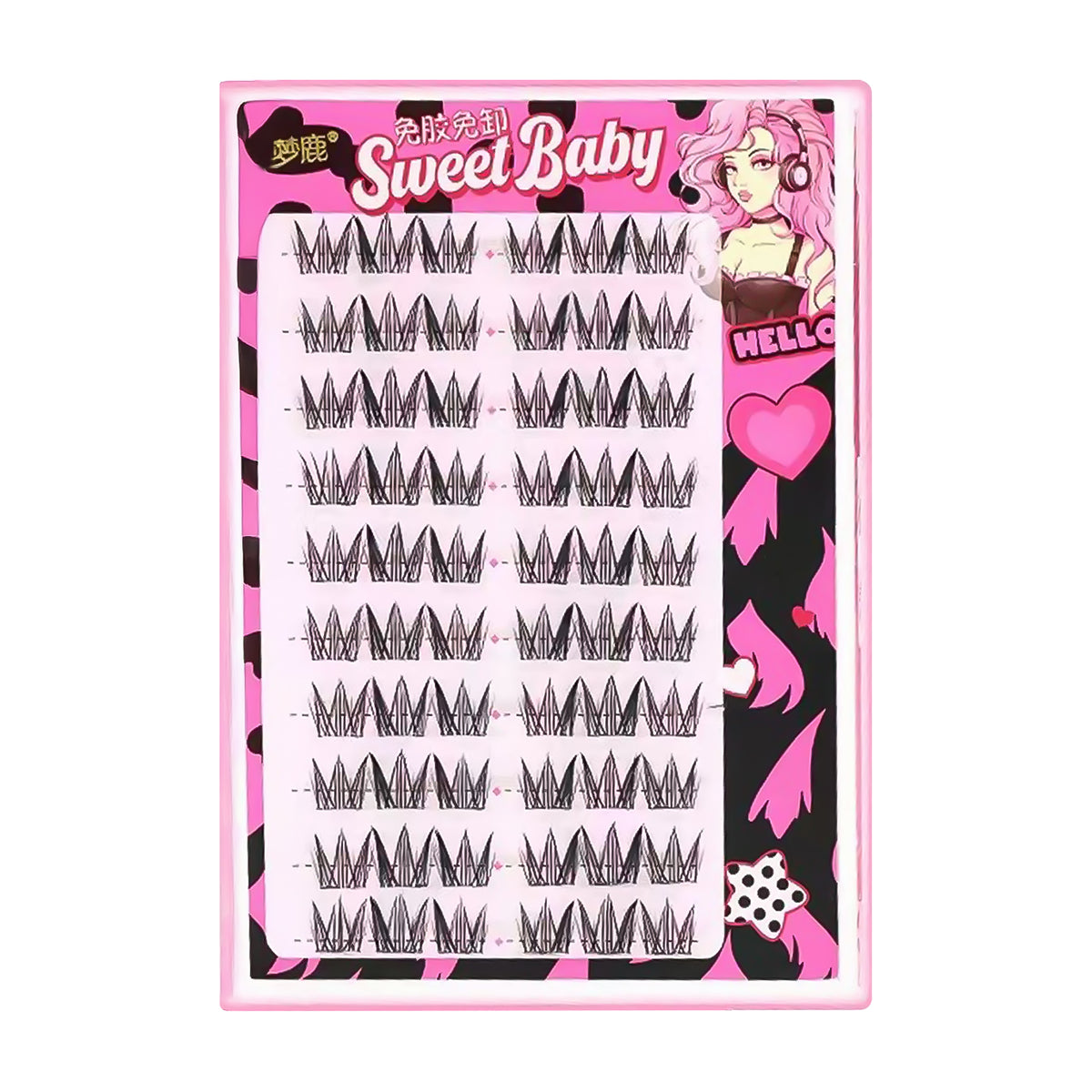 YICKYUE  -  Self Adhesive Eyelashes Cluster Lashes No Glue Individual Korean Lashes Soft Idol Lash Clusters Reusable Self Adhesive Lashes