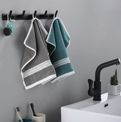 Black White Robe Hook Bathroom Kitchen Towels Bag Hat Hook Wall Mounted Clothes Coat Rack Wall Hanger Bathroom Hardware