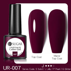 UR SUGAR Milky White Jelly Gel Polish 7.5ml Soak Off UV Gel Nail Polish Varnish Semi-permanent Nail Art UV LED Varnish