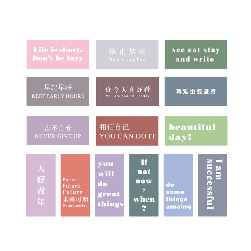 W&G Ins 15 Sheets Decorative Cards Wall Bedroom Postcard Picture Frame Wall Sticker Decorative Cards