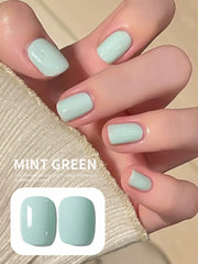 YICKYUE  -  1Pc 15ML Mint Green Nail Gel Semi Permanent Nail Art Soaking UV LED Nail Salon DIY Nail Salon Gel For Spring And Summer