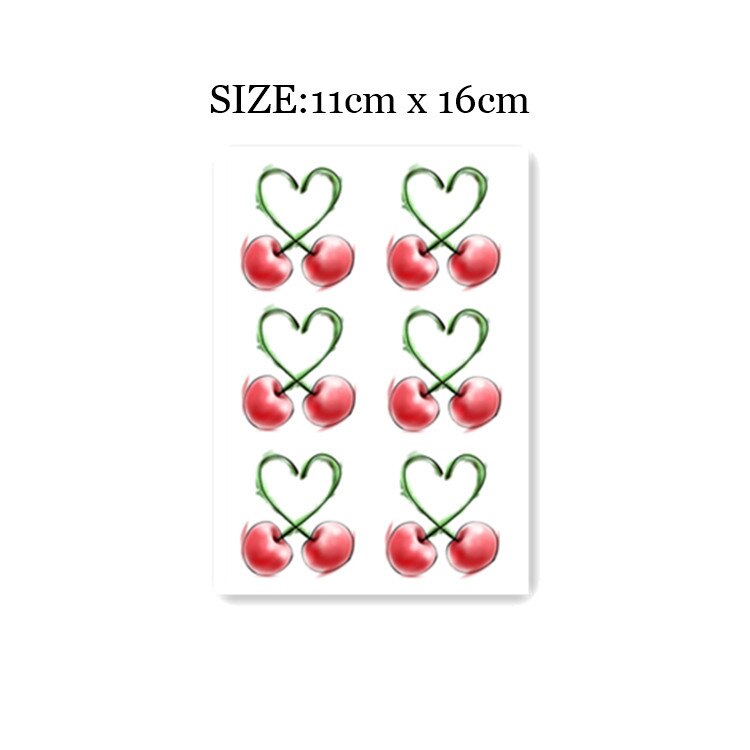 Waterproof Temporary Tattoo Sticker Cherry Design Body Art Fake Tattoo Flash Tattoo Shoulder Female Male