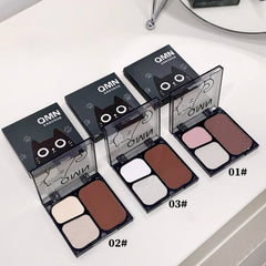 YICKYUE  -  Falling Night Sky Three-color Contouring Palette Natural and Three-dimensional Face Modification All-in-one Palette