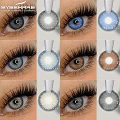 YICKYUE  1 Pair New Natural Color Contact Lenses Brown Lenses Beauty Fashion Gray Pupils Lens Blue Lenses with High Quality Lens