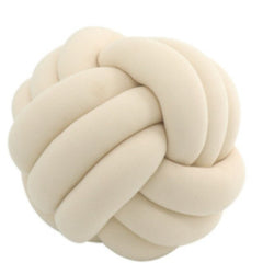 Soft Knot Pillow Hand Woven Cushion Throw Pillow Round Knot Pillow Solid Bed Stuffed Pillow Cushion Ball Plush Pillow Home Decor