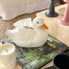 YICKYUE  -  Cute Cartoon Duck Tissue Box Paper Drawer Box Storage Box Living Room Desktop Office Decoration Kitchen Acceesories