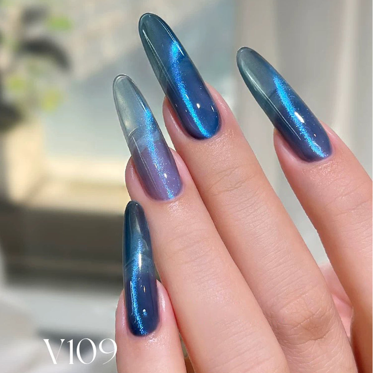 YICKYUE  -  1/10PCS Lavender Cat Eye Gel Set 2025 New Blue Ice Shimmer & Glass Glow Nail Supplies 12ML