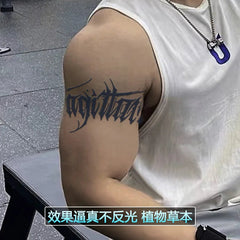 YICKYUE  -  2pc/Set Arm Ring Dark Herbal Juice Temporary Tattoo Stickers Art Waterproof Semi-permanent Fake Tattoos Arm Men Women Lasting