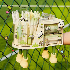YICKYUE  -  Creative 2-in-1 Pen Holder Storage Box Creative Children's Student Boy Desk Multifunctional Rotating Pen Holder Storage Box