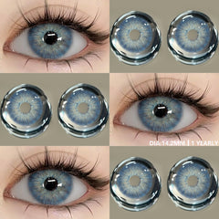 YICKYUE  -  1pair Myopia Lenses Colored Contact Lenses for Eyes With Degrees Prescription Lenses Green Lenses Gray Contacts Yearly
