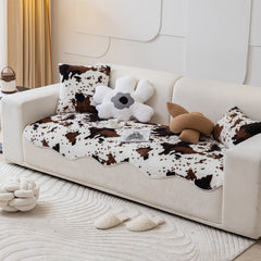 Yickyue Soft Cozy Sofa Cover Design Irregular Shape Sofa Towels Fluffy Fur Anti-slip Couch Cover Livingroom Carpet Area Rug Sofa Covers