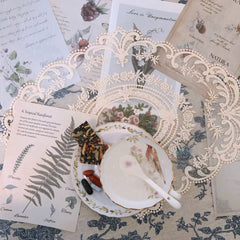 Retro French Lace Table Mat Embroidered Lace Tablecloth Garden European Bedside Table Decorative Rose Meal Mat