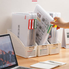 Clear Document Storage Box Stationery Organizer Folder Office Bill Storage Sorting Plastic Box 100 Sheets A4 Paper Capacity