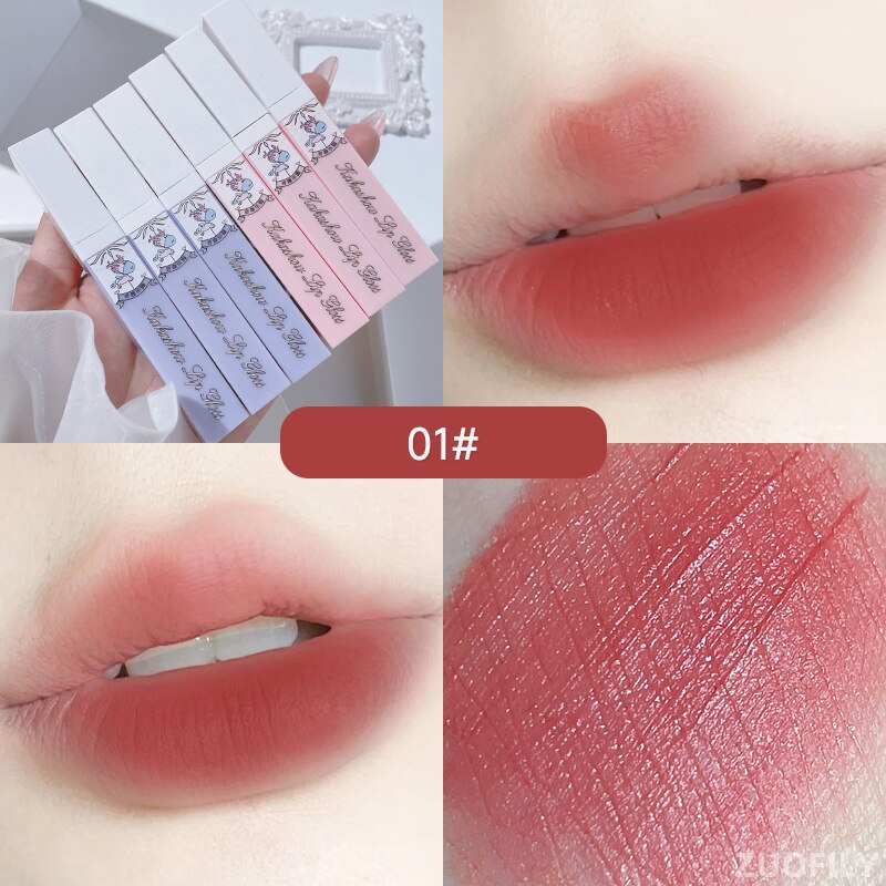 Yickyue 1pc Lip Gloss Matte Lipstick Children's Paradise Series Long Lasting Lip Tint Waterproof Silky Lipgloss Sexy Lip Makeup Cosmetic