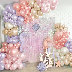 YICKYUE  -  Pearl Pink Balloons Double Stuffed Light Pink Balloons Pink Balloon Arch Kit For Baby Shower Wedding Birthday Party Decoration