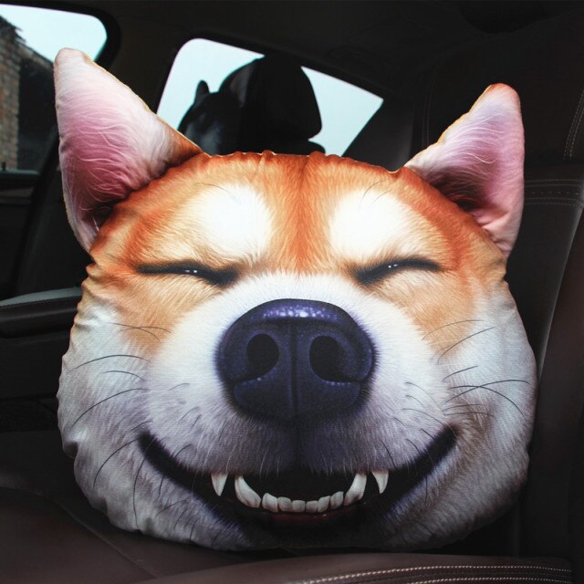 3D k-wow simulation funny pillow boys funny 2 ha pillow creative plush dog Husky Japanese Akita nap pillow