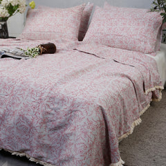 Yickyue Double Layer 100% Linen Throw Blankets Sofa Cover Bedspread Home Decor Drop Shopping Bed Cover 200x230 Home Textile