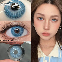 YICKYUE  -  1 Pair New Natural Colored Contact Lenses for Eyes Blue Lenses Green Eye Lenses Brown Lenses Yearl Gray Contact Lenses