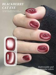 YICKYUE  -  1PC blackberry cat Eye gel nail polish, UV LED curing, long-acting fast drying nail art gel