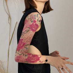 YICKYUE  -  Big Arm Temporary Tattoo Sticker Colorful Peony rose flowers Fake Tattoo Sleeves Flash Tatto Waterproof Body/leg Art paint Women