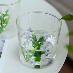 Japanese Bell Orchids Cocktail Whisky Sparkling Wine Glass Heat Resistant Coffee Milk Juice Cup 370ML Party Beverage Drinkware