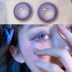 YICKYUE    Blue Purple Color Contact Lenses Softlens for Eyes Lenses Cosmetic Eyecontacts with Myopia Fast Shipping