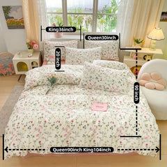 YICKYUE  -  Duvet Set Three Sets, 1 Duvet Cover And 2 Pillowcases Soft Skin Bedding, Bless The Duvet Cover Suitable for Master Bedroom And Guest Room, Room Decoration And Accessories, Safe Fabrics for Four Seasons Comfort, Ho
