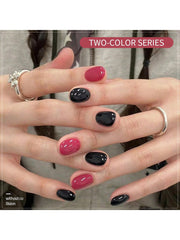 YICKYUE  -  2pcs 15ml Black Pink Gel Nail Polish Starter Pure Soak Off No Wipe Nail Gel Polish Suitable For Christmas