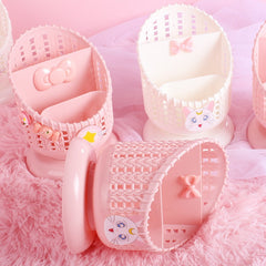 Cute Creative Pink Shelf Storage Pen holder Cosmetic Rack Storage box Suppliers Dolls Collection
