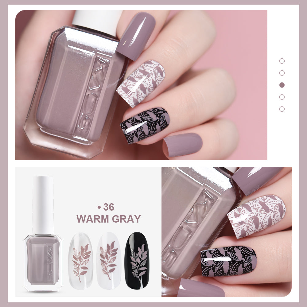 YICKYUE  -  11ml 24 Colors Nail Stamping Polish Gold Silver Nails Art Varnish for Stamping Plate DIY Nail Printing Polish Nail Art Tools
