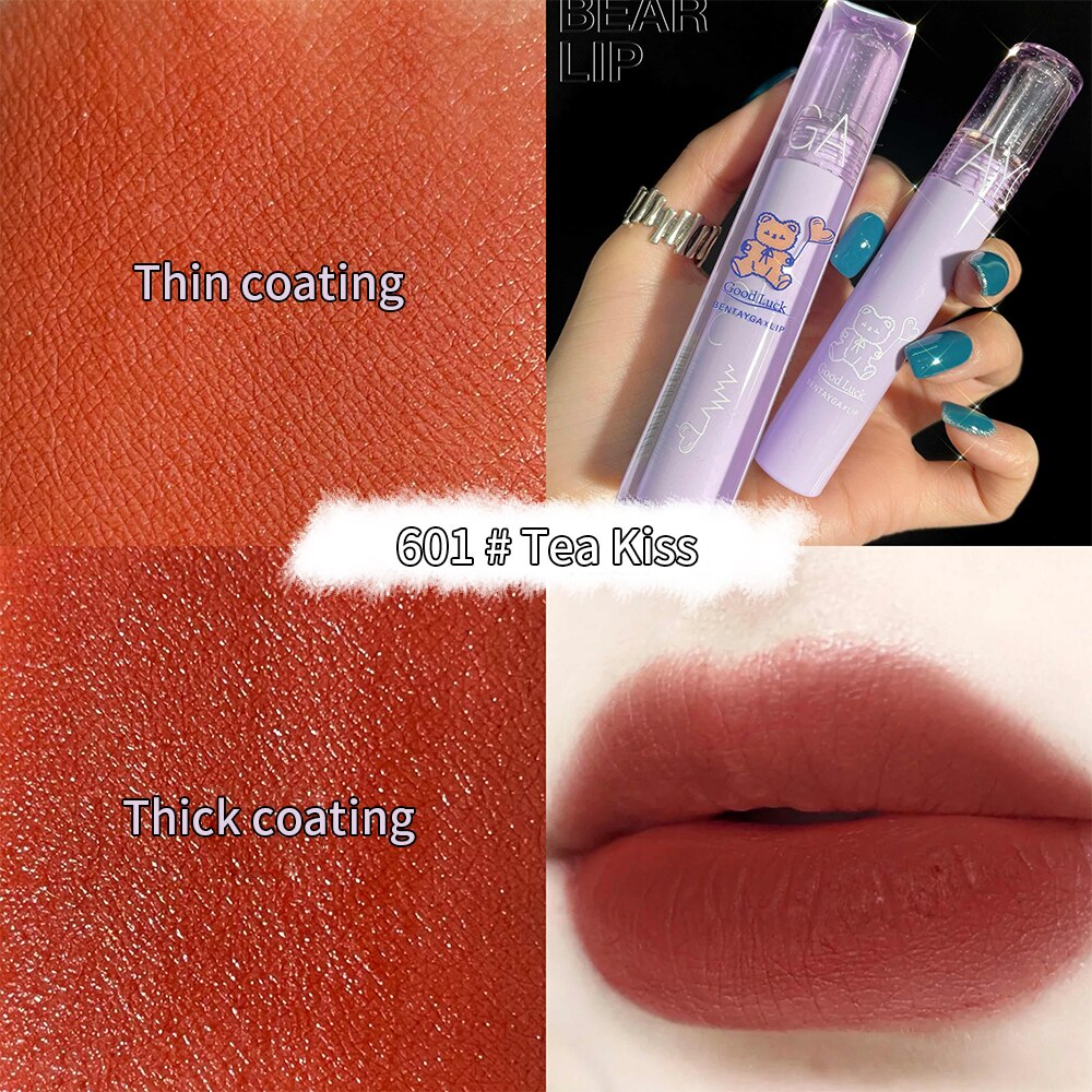 Yickyue 6 Colors Waterproof Matte Lip Gloss Red Velvet Sexy Mousse Lip Mud Lasting Moisturizing Non Stick Cup Liquid Lipstick Cosmetics