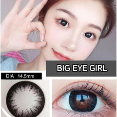 YICKYUE    1 Pair Color Contact Lenses for Big Eyes Fashion Beauty High Quality Black 14.5mm Contact Cosmetic Eye Contacts lens