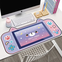 Cute Cat Ears Gaming Mouse Pad Mousepad Gamer Desk Mat Large Keyboard Pad Carpet Table Computer Surface For Accessories New