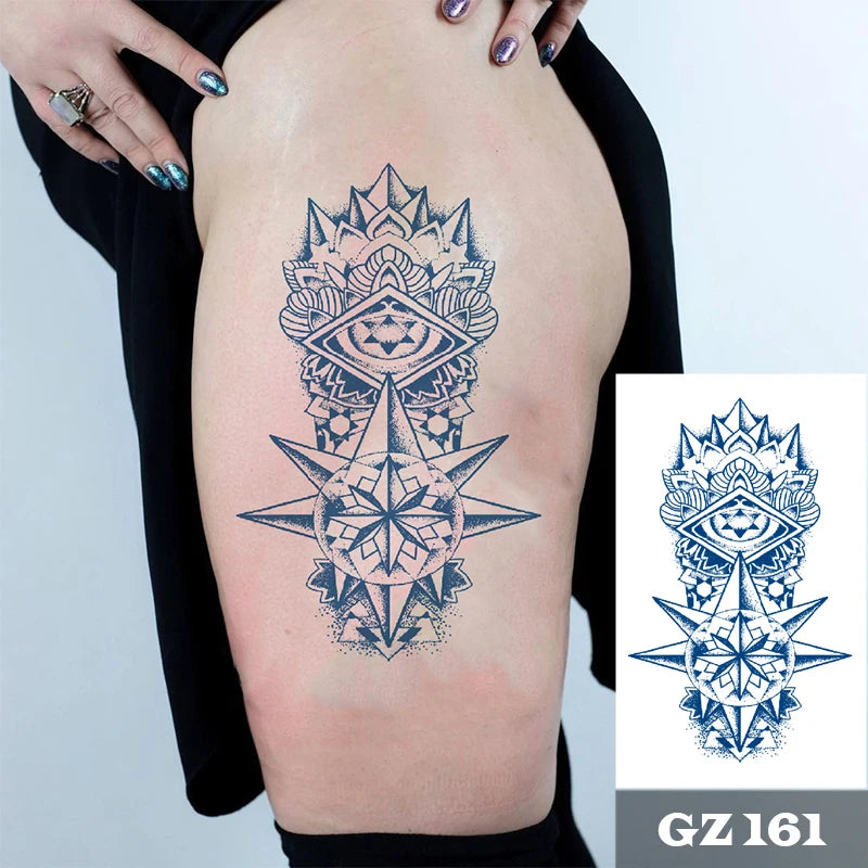 YICKYUE  -  Premium Semi-Permanent Tattoos for Men Women,Dark Blue Butterfly Temporary Tattoo Lifelike Waterproof and Long-Lasting 1-2 Weeks