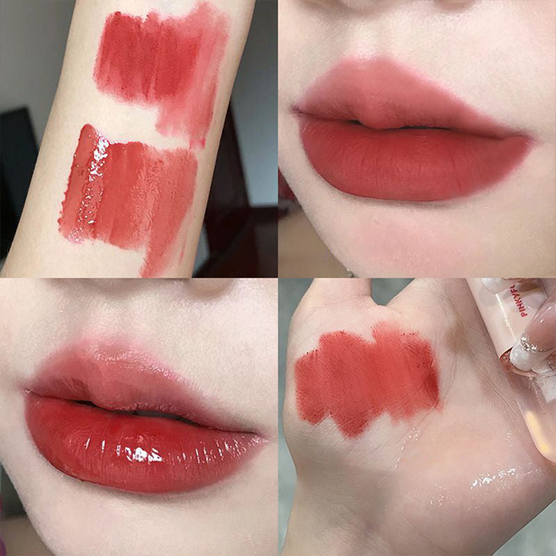 YICKYUE  -  Double Head Matte Lip Gloss Water Lipstick Honey Whitening Non Fading No Lasting Makeup Peeling Waterproof Korean Makeup