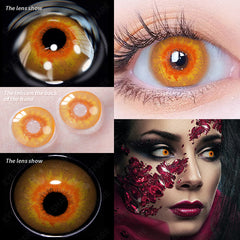 YICKYUE  -  1Pair Anime Color Contact Lenses for Eyes Yearly Red Lenses Black White Lenses Halloween Eye Lens Cosplay Eye Contacts
