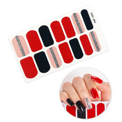 Wholesale Nail Wrap Shiny Nail Art Decor Sticker Full Cover Nail Polish Sticker Nail Strip Christmas Nail Sticker for Her