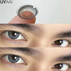 YICKYUE  -  1 Pair Korean Lenses Blackspots Green Lenses Blue Lenses Gray Lenses Brown Lenses Colored Contact Lenses