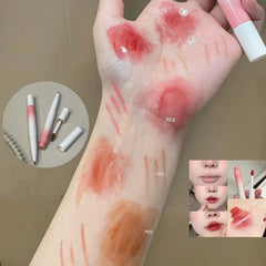 YICKYUE  -  Double-Headed Lip Pencil Watery Lip Gloss Multi-function Transparent Lipstick Pencil Moisturising Natural Silly Lip Glaze Stick