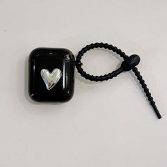 Jane cool black silicone soft love earphone case for airpod 1 2 pro charging box for airpods 3 2021 wireless bluetooth cover