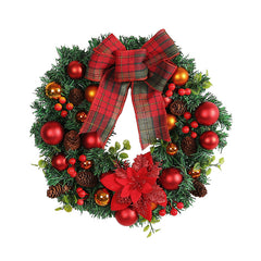 YICKYUE  -  New Creative Red Bow Decoration Christmas Ball Wreath Christmas Wreath Shopping Mall Window Christmas Decoration Pendant Props