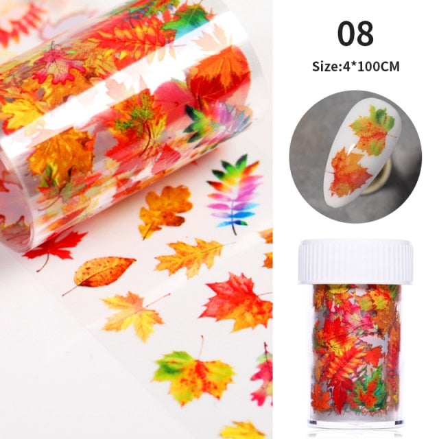 1 Box Glitter Marble Series Nail Transfer Foil Stickers Gold White And Black Bright Slider For Nails DIY Decoration Manicures
