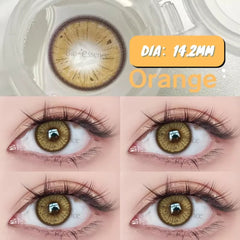 YICKYUE  2Pcs Colored Contact Lenses Purple Big Eyes Yearly Cosplay Blue Green Cosmetic Contact Helloween Soft Makeup Pupils
