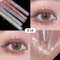 Yickyue Glitter Liquid Eyeshadow Pearlescent Long Lasting Waterproof Liquid Eye Shadow Quick-drying Glitter Shimmer Eye Makeup Cosmetics