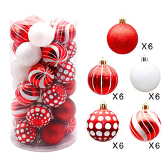 Yickyue 30pcs 6cm Christmas Shaped Electroplating Christmas Ball Christmas Tree Ornament Hanging Pendant Home Decorar New Year Navidad