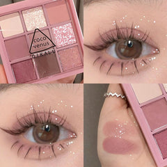 Yickyue Iris Purple Eye Shadow Palette Create A Dream Makeup Glitter Pearly Eyeshadow Palette Fashion Korean Charming Eye Makeup Palette