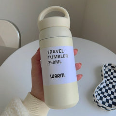 Ins Simple Fashion Thermos Cup 304 Stainless Steel Cup Thermal Coffee Mug Portable Student Couple Vacuum Flask Thermos Bottle