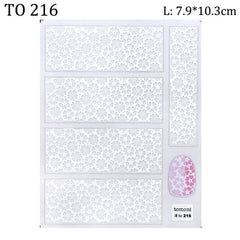 5D Sweater Nail Sticker Acrylic Engraved Winter Charm Designs Beauty Cloth Christmas Patterns Nails Art Decoration Tools