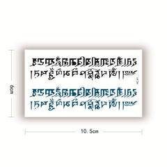 Waterproof Temporary Tattoo Stickere Sexy Sanskrit Tibetan Design Body Art Fake Tattoo Flash Tattoo Arm Leg Female Male